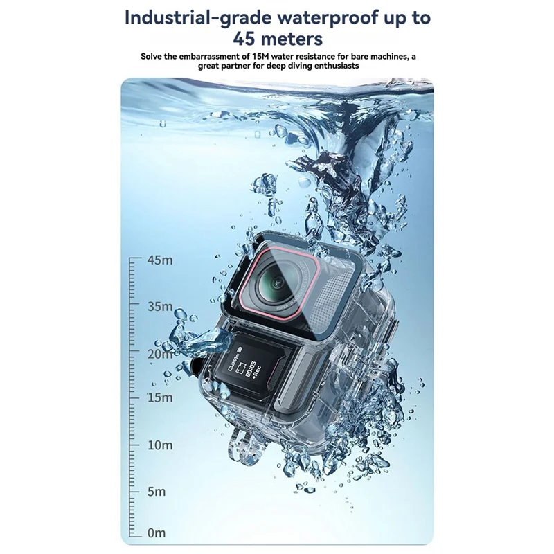 FFYY-Waterproof Housing Protective Cover Shell 45M Sports Camera Insta360 Ace Pro 2 Accessorie