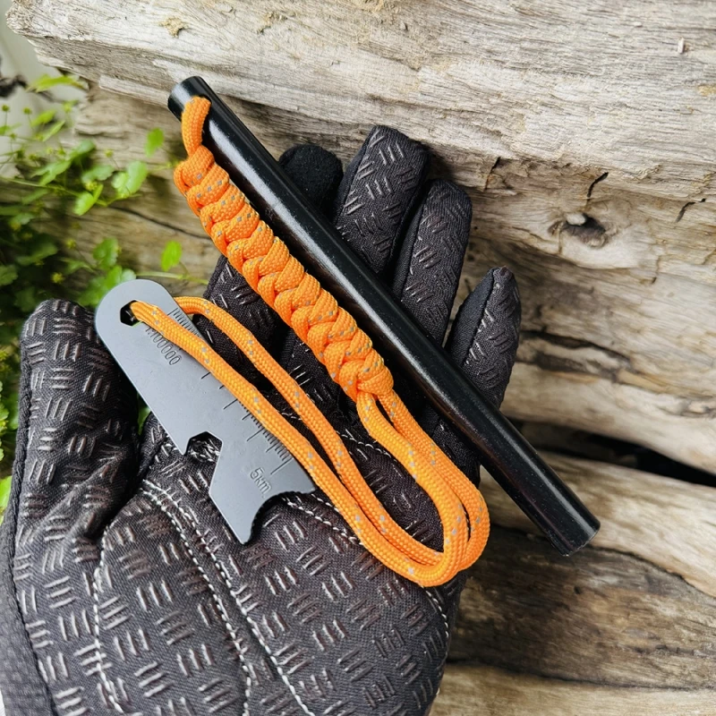 10*150mm Outdoor Flint Magnesium Rod with White Steel Scraper Whistle Camping Gnition Flint Rod EDC Survival Fire Starting Tool
