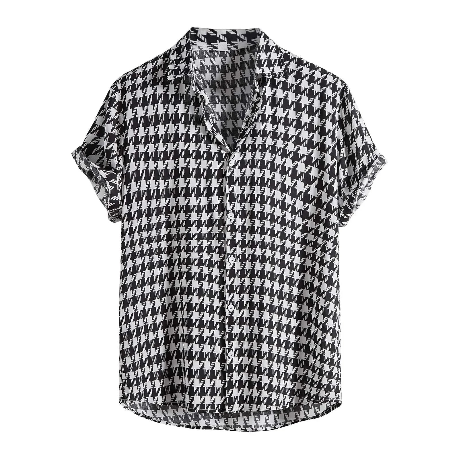 

Hu Tongue Short Sleeve Top Men Hawaiian Shirt Rooster Crow Small Car Button Lapel Beach Casual Summer Clothing 2025