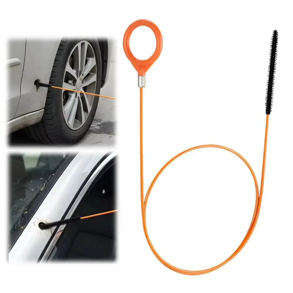 80/130cm Car Sewer Unclogger Cleaning Brush Long Hose Drain Hole Drain Unclogger Pipe Tool Car Sunroof Cleaner Auto Accessories