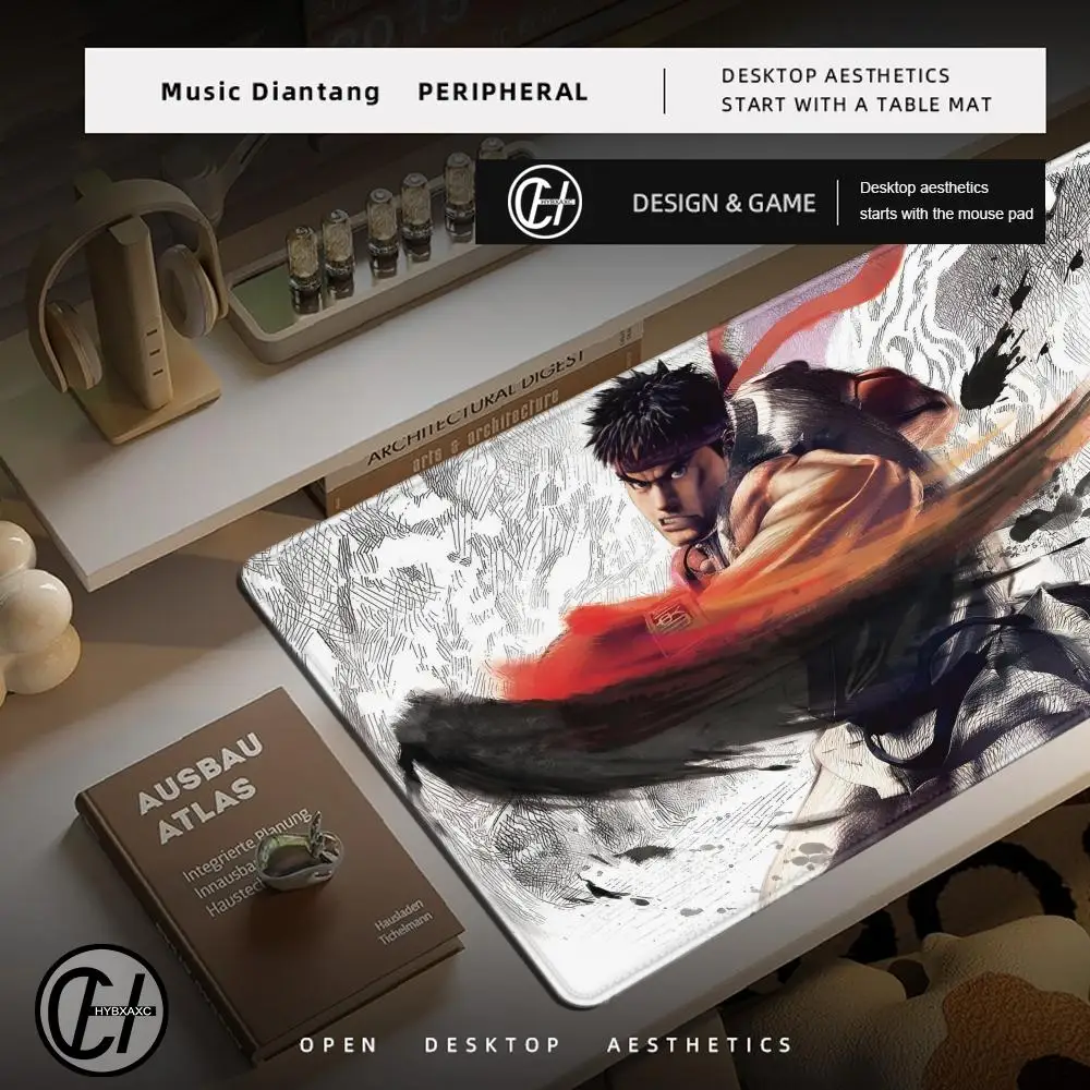 Mouse Pad Cute HD Desk Pad Extended Gaming Keyboard Mats Large 90x40cm XXL S-street fighter Gamer Mousepad