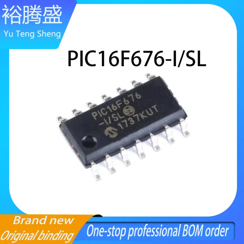 100% original genuine SMT PIC16F676-I/SL SOIC-14 microcontroller/8-bit chip