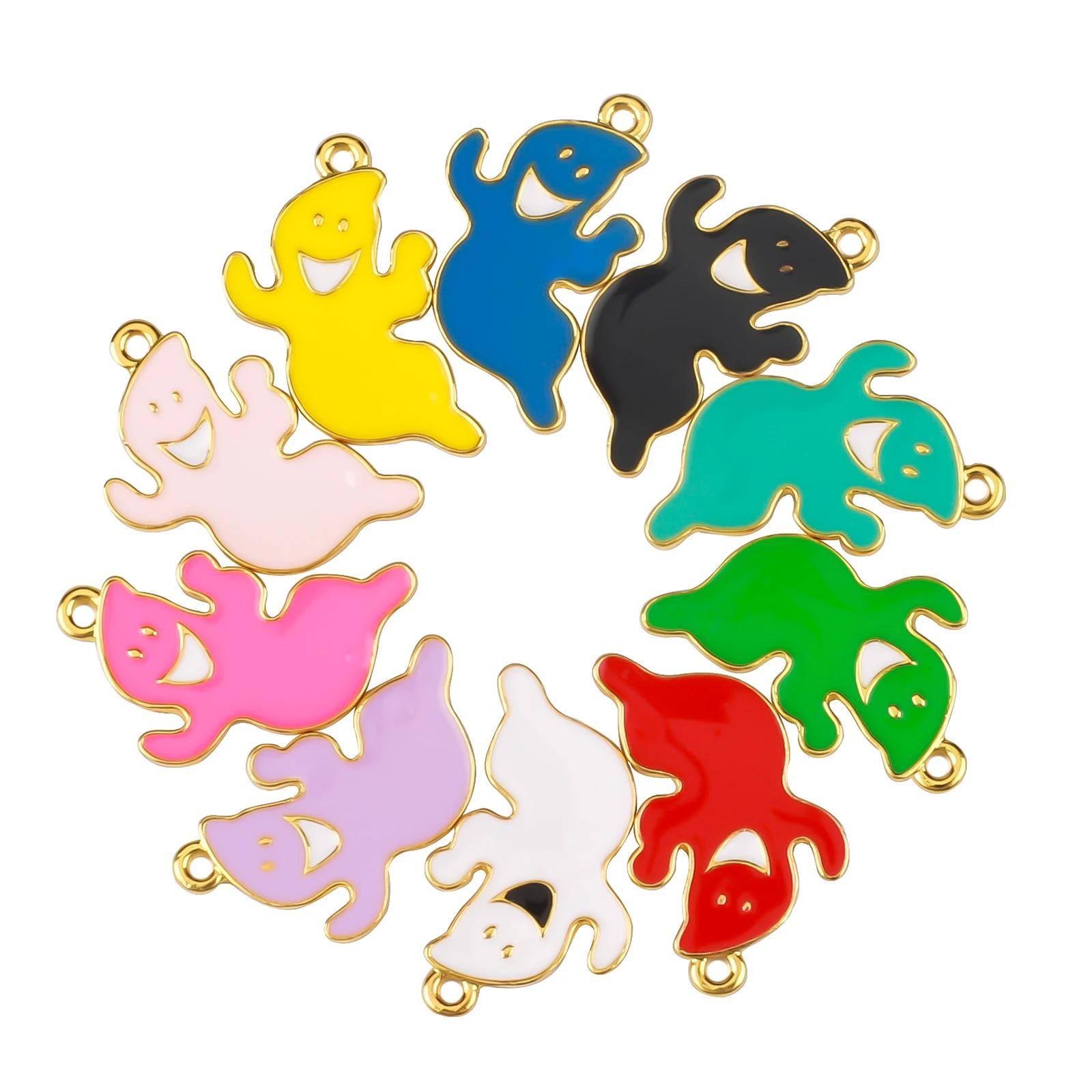 

20pcs Enamel Floating Ghost Halloween Charms Fit For DIY Jewelry Making HWR014-HWR015