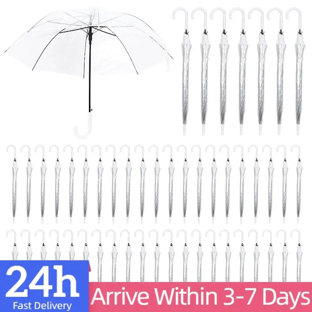 

Набор из 50/32 прозрачных зонтов оптом: ветрозащитные, водонепроницаемые, с автоматическим открыванием, для свадеб, фотосессий, гольфа и активного отдыха