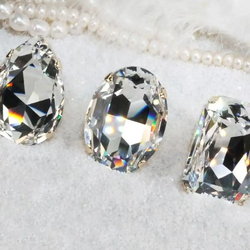 3PCs Square Shape Square Rhinestone Ring Rhinestone Crystal Large Size Vintage Wedding Ring Exaggerated Giant Adjustable Size