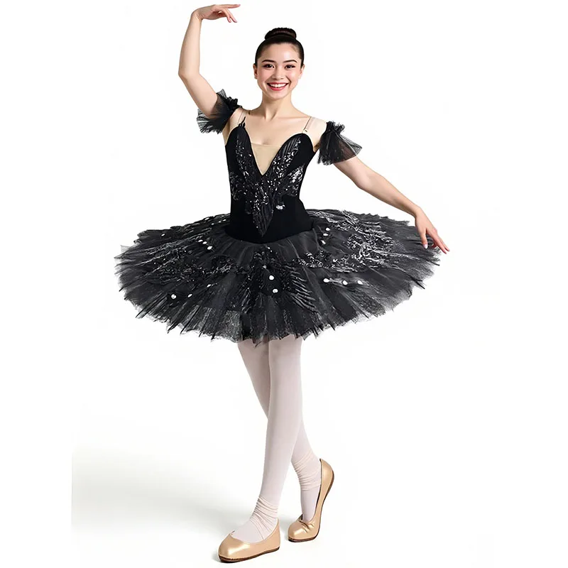 Nova saia tutu de balé para meninas vestido de balé profissional adulto feminino vermelho desempenho traje bailarina collant roupas de dança