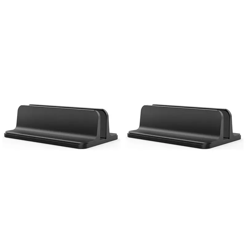 Delicate Texture-2X Vertical Laptop Stand Holder, Adjustable Laptop Holder Desktop Stand With Adjustable Dock Size (Up To 17.3 I