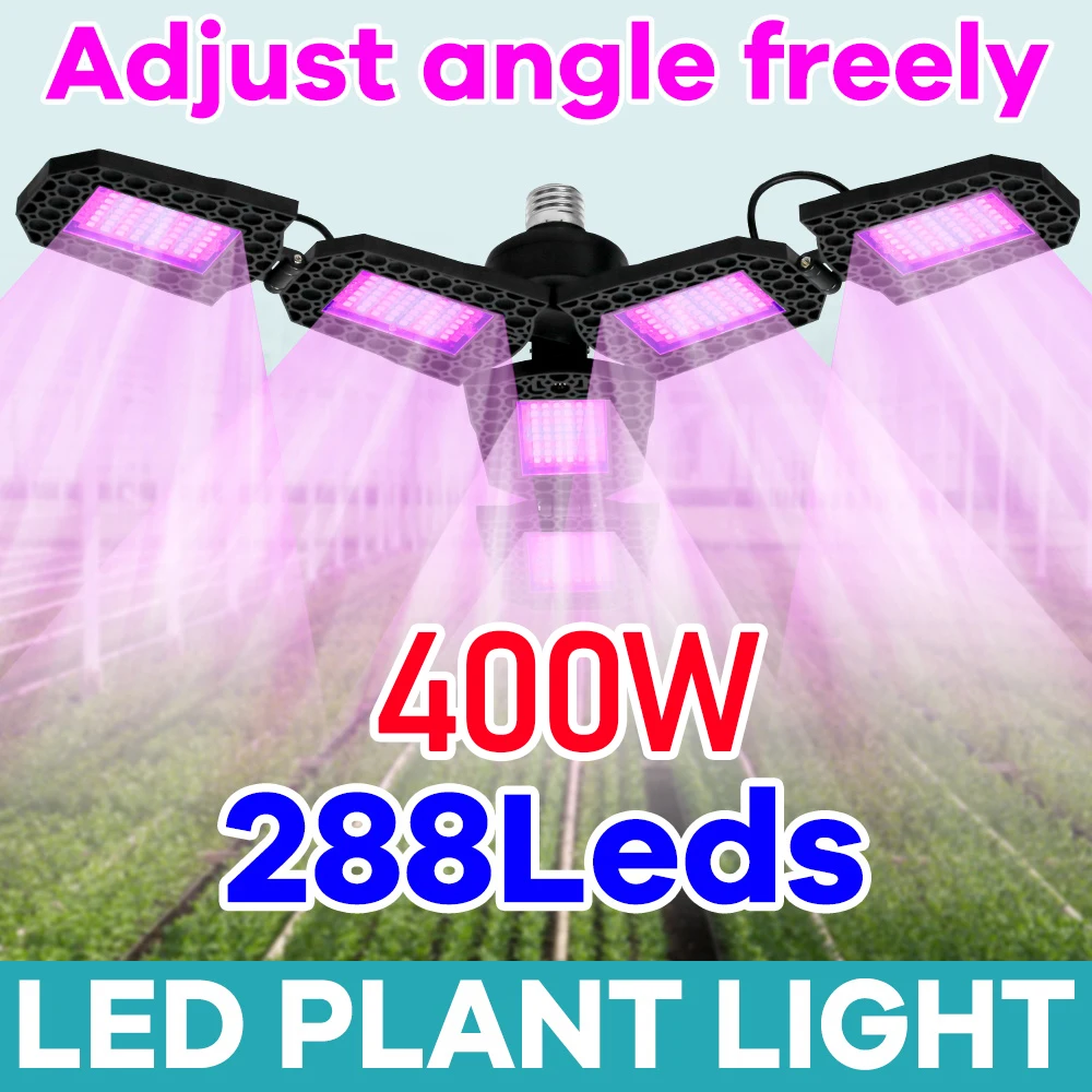 LED Full Spectrum Plant Grow Light Deformable Plant Growth Lights Bulbs E27/E26 Sunlight Hydroponic UV/IR Red Blue Growing Lamp