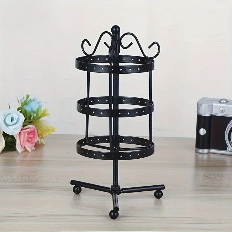 Earring Organizer Metal Detachable Rotating Jewelry Display Rack Tower Beauty Salon Decoration Home Decor Valentine's Gift