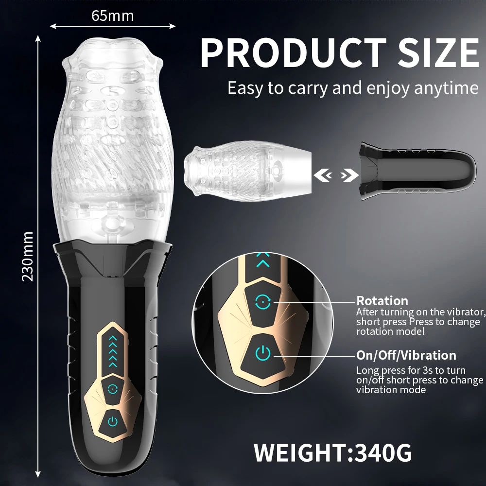 Automatic Rotating Masturbator Cup Glans Trainer Vagina Penis Pump Sleeve Delay Ejaculation Vibrator For Mens Adult Toys Male - Image 2