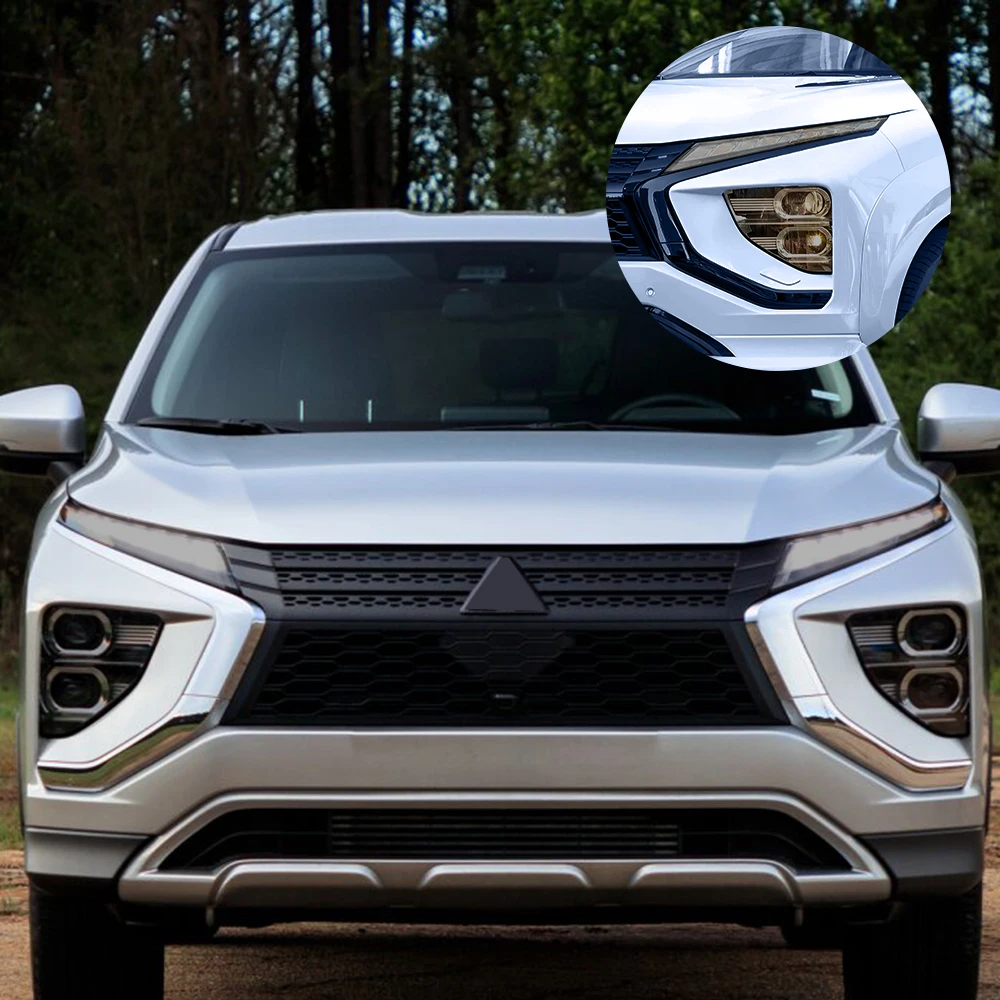For Mitsubishi Eclipse Cross 2022-2025 High-Gloss Smoke Black TPU Headlight PPF Film Pre-Cut Anti-Scratch Protective Vinyl Film
