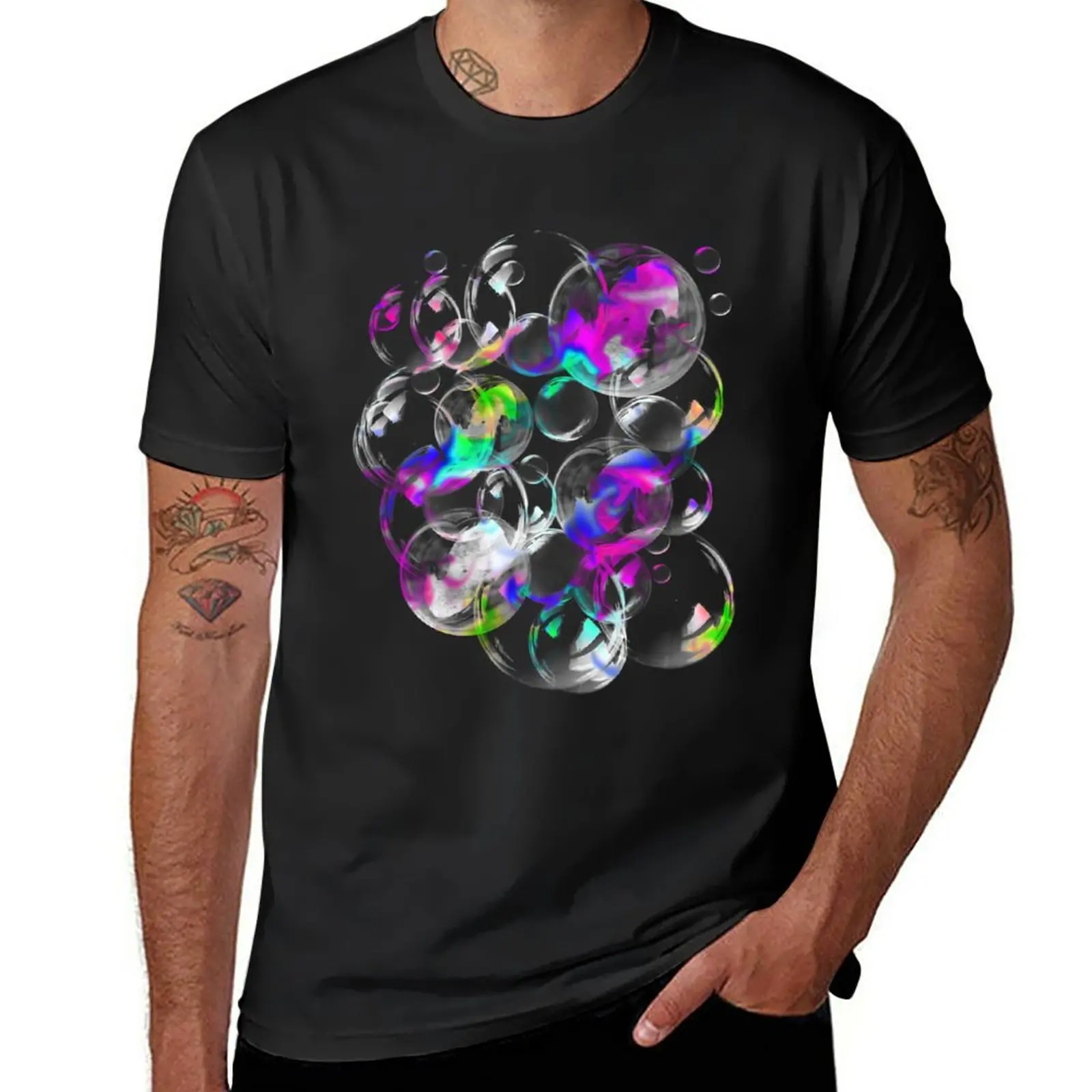 

New Soap Bubbles Blowing Bubbles Bubble Lovers Fun T-Shirt black t shirts fruit of the loom mens t shirts