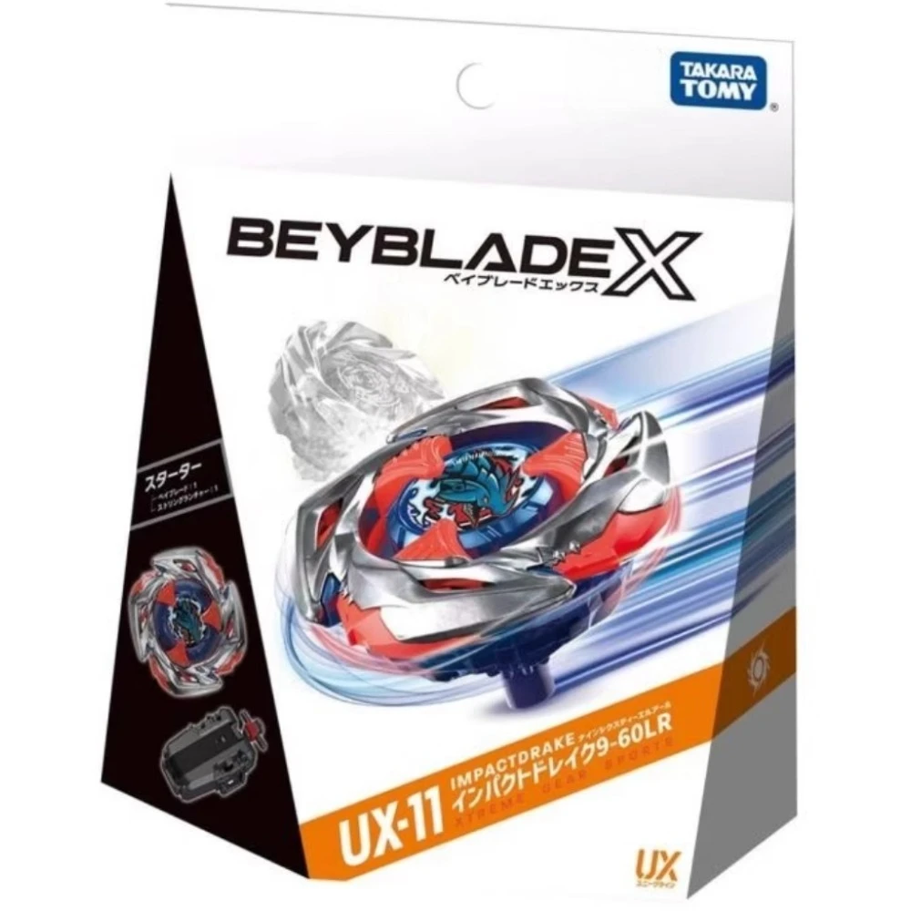 Original Takra Tomy Burst Bey X UX-11 Starter Impact Drake 9-60LR