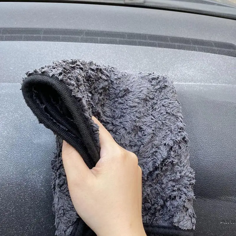 

Car Wash Towels Coral Velvet Absorbent Double-Layer Car Washing Towels Fast Drying Soft Cleaning Cloth Anti-Scratch Car Towel Dr