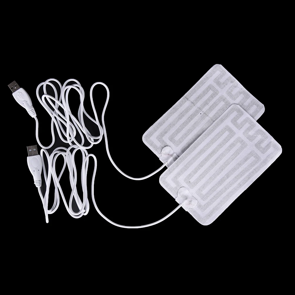 2pcs HOT!5V Carbon Fiber Heating Pad USB Heating Film Electric Infrared Fever Heat Mat Winter Warm Arm Waist Heat Glove