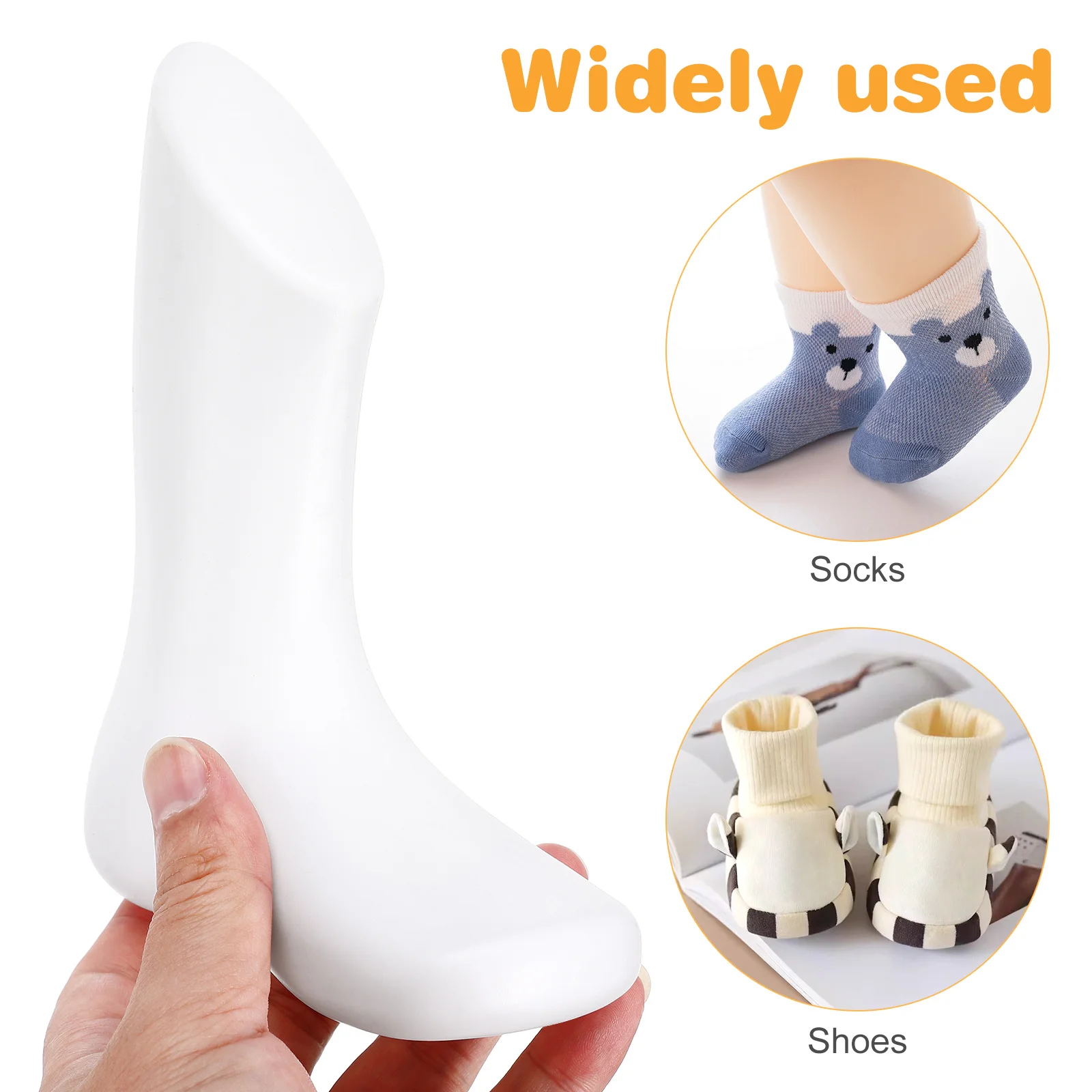 4 szt. Małe plastikowe manekiny stóp dla dzieci wielokrotnego użytku do ekspozycji butów i skarpetek, akcesoria do sklepów detalicznych.