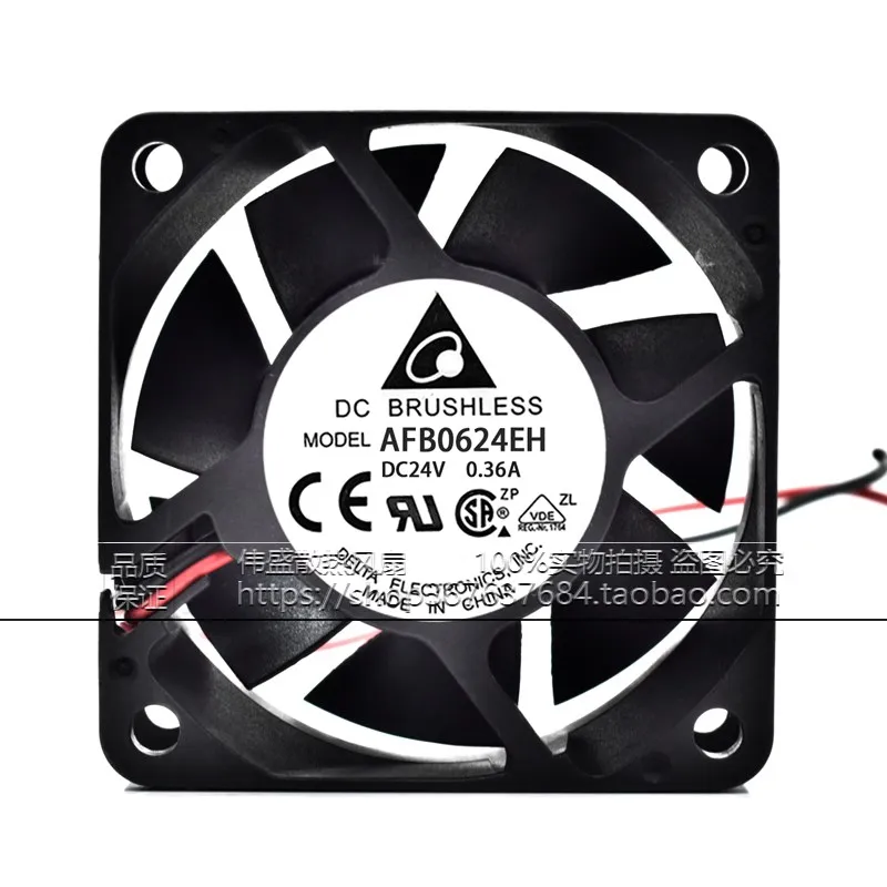 

Original 6CM 60 * 60 * 25MM 24V 0.36A AFB0624EH high air flow dual ball frequency converter Cooling fan