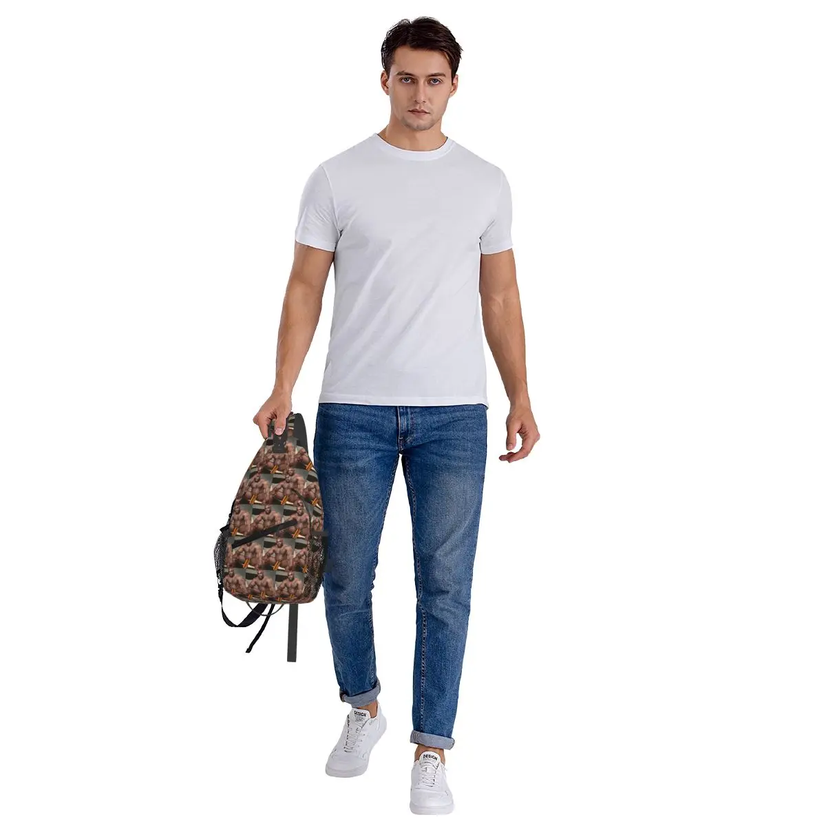 Big Dick Black Guy Meme Barry Wood Chest Bag Men Sling Crossbody Backpack Chest Bag Traveling Hiking Daypack Shoulder Bag - Image 6