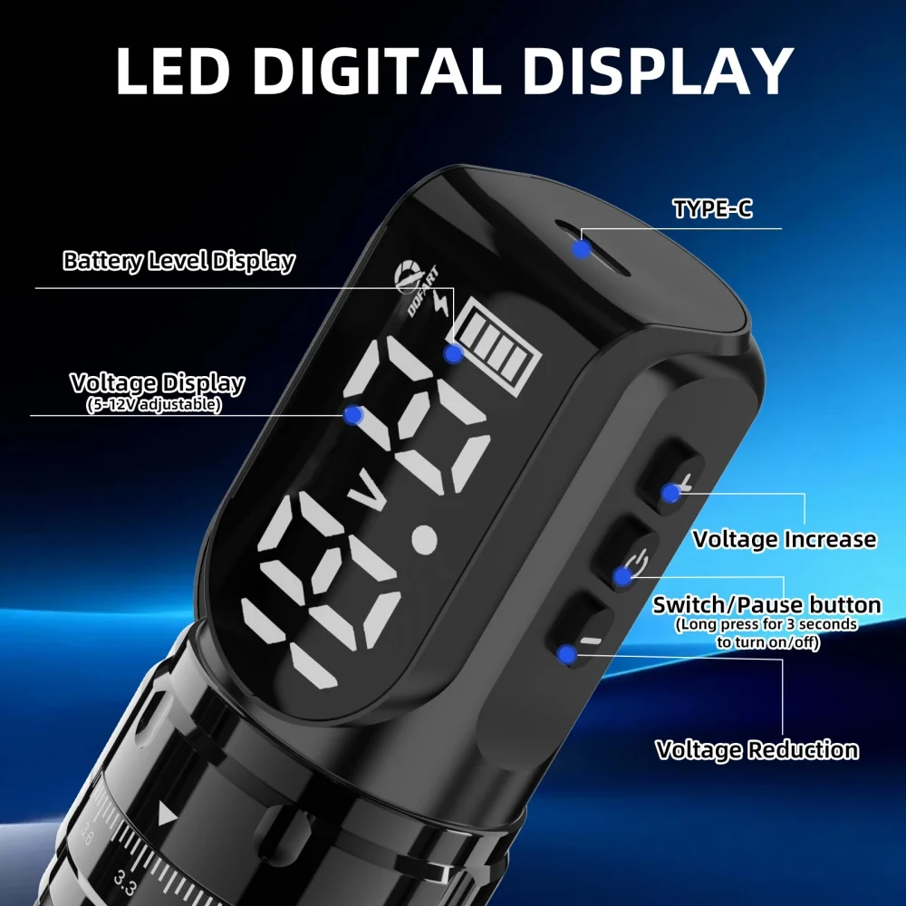 DQFART New In Hot T9 1700mAh Electric Wireless Tattoo Machine Pen Transfer Printing Gel Tattoo Ink Needles Tattoo Artists Art