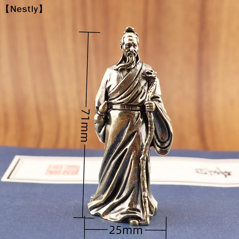 Solid Brass Donkey Small Ornament Antique Copper Animal Equus Asinus Miniature Figurines Home Desktop Decoration Access〔Nest〕