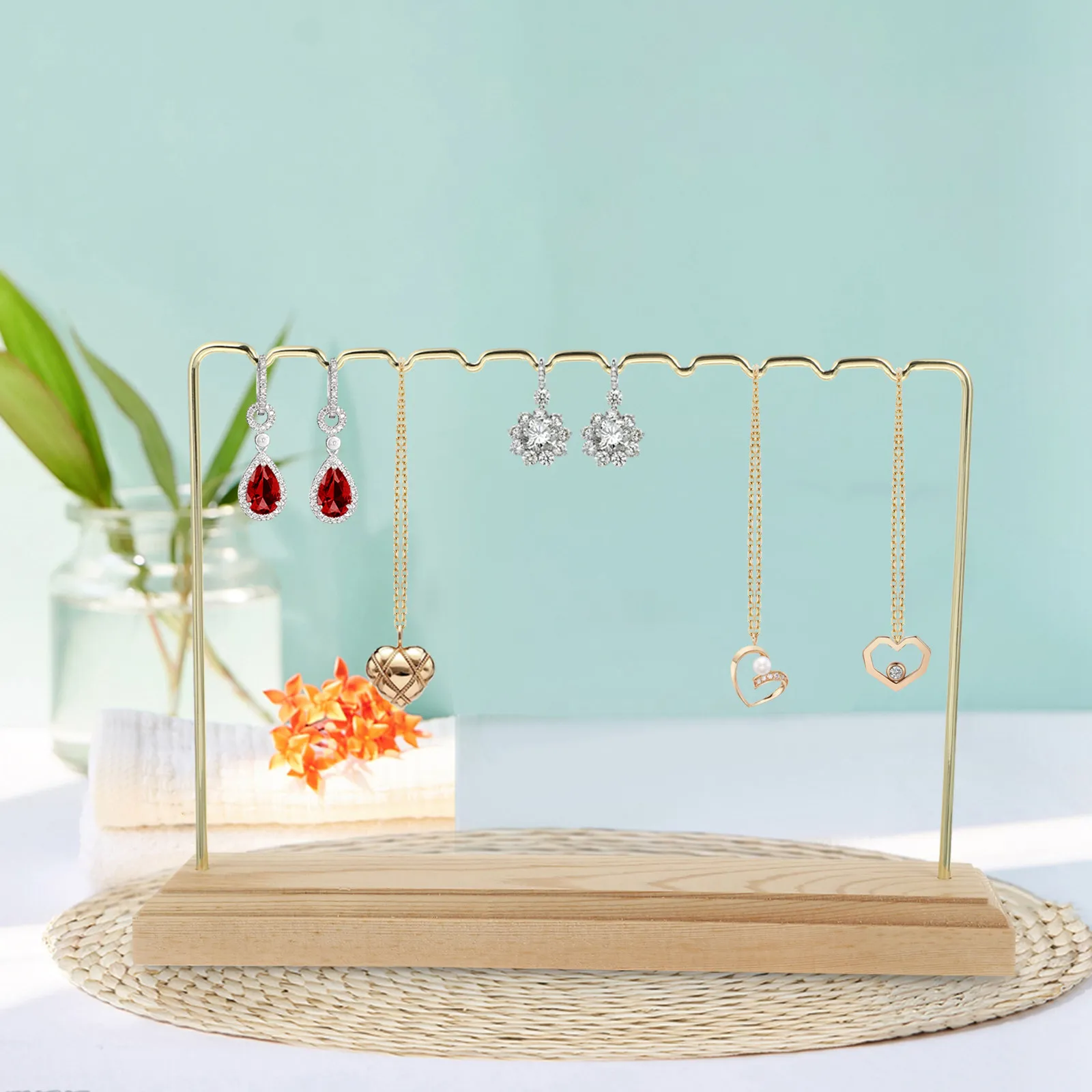 

Деревянная подставка-органайзер для украшений: держатель для серег, подставка для хранения, декор для стола, подставка для спальни, деревянная подставка для серег