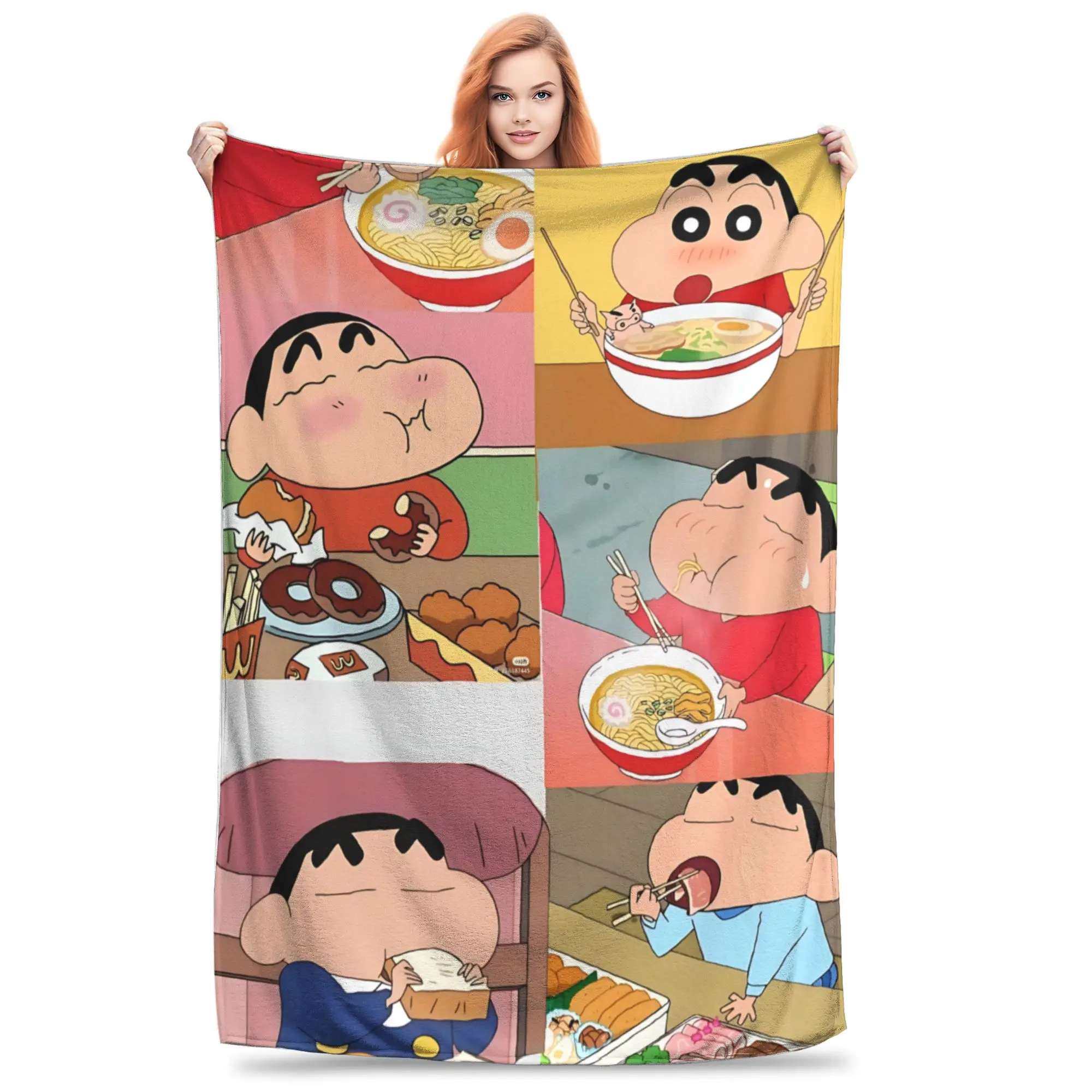 1PC Home Crayon Shin chan‌s Blanket Throw Blanket  Novelty Warm Blanket All Season Gift