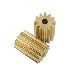 Customized 12T 0.5M 10mm Height Copper Pinions 12 Teeth OD=7mm Brass Gear 122A Motor Parts