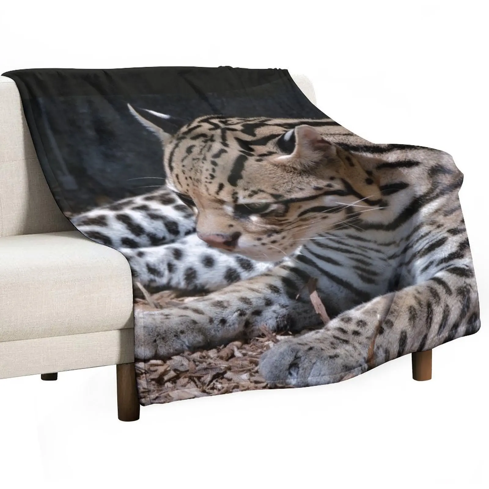 Ocelot Throw Blanket Hairy Sleeping Bag Personalized Gift Blankets