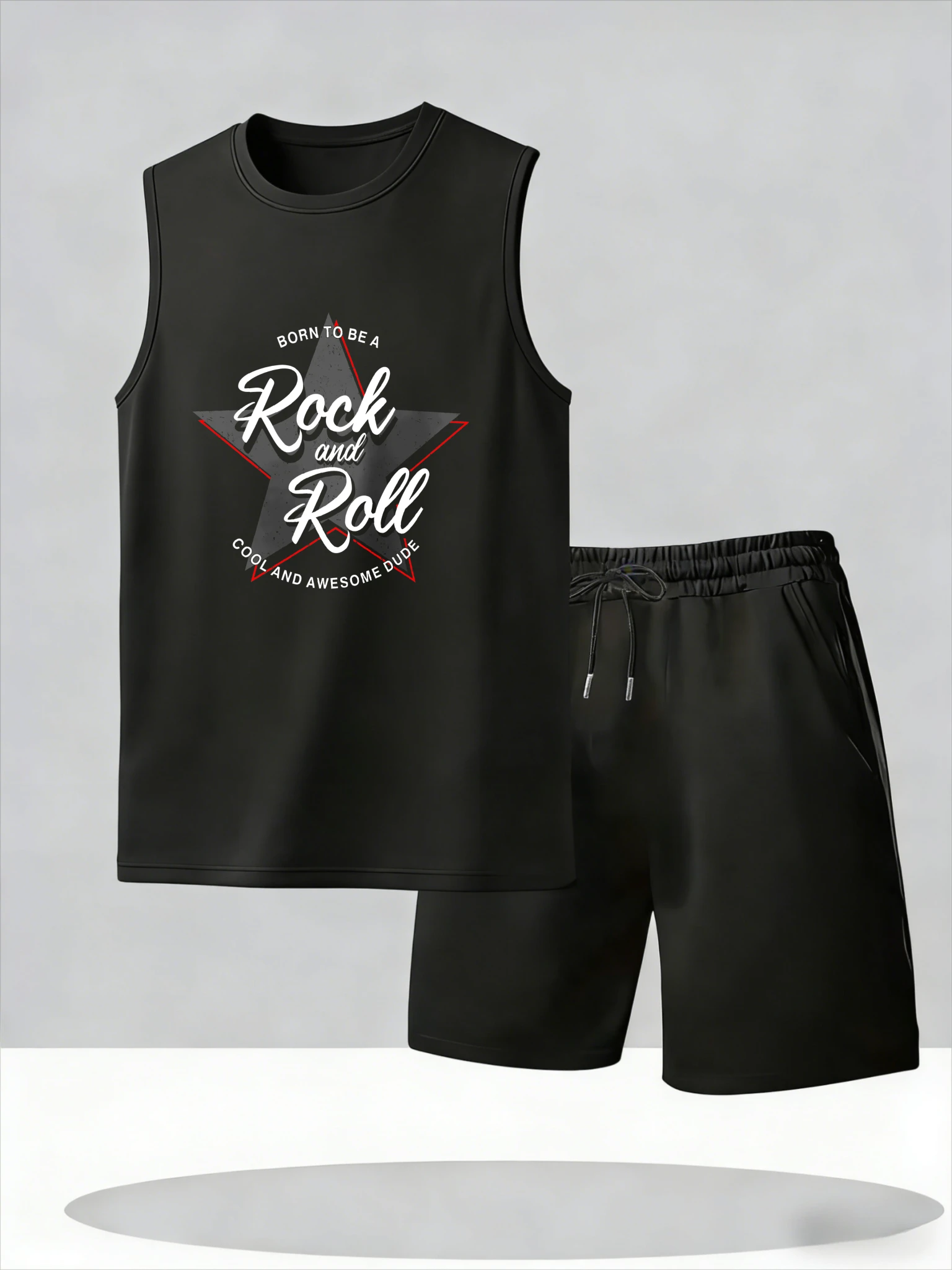 

Men's Tank Top Sets 2026 Summer Thin Quick Dry Two-piece sets sets for men oversize seaside Breathable crewneck running beach
