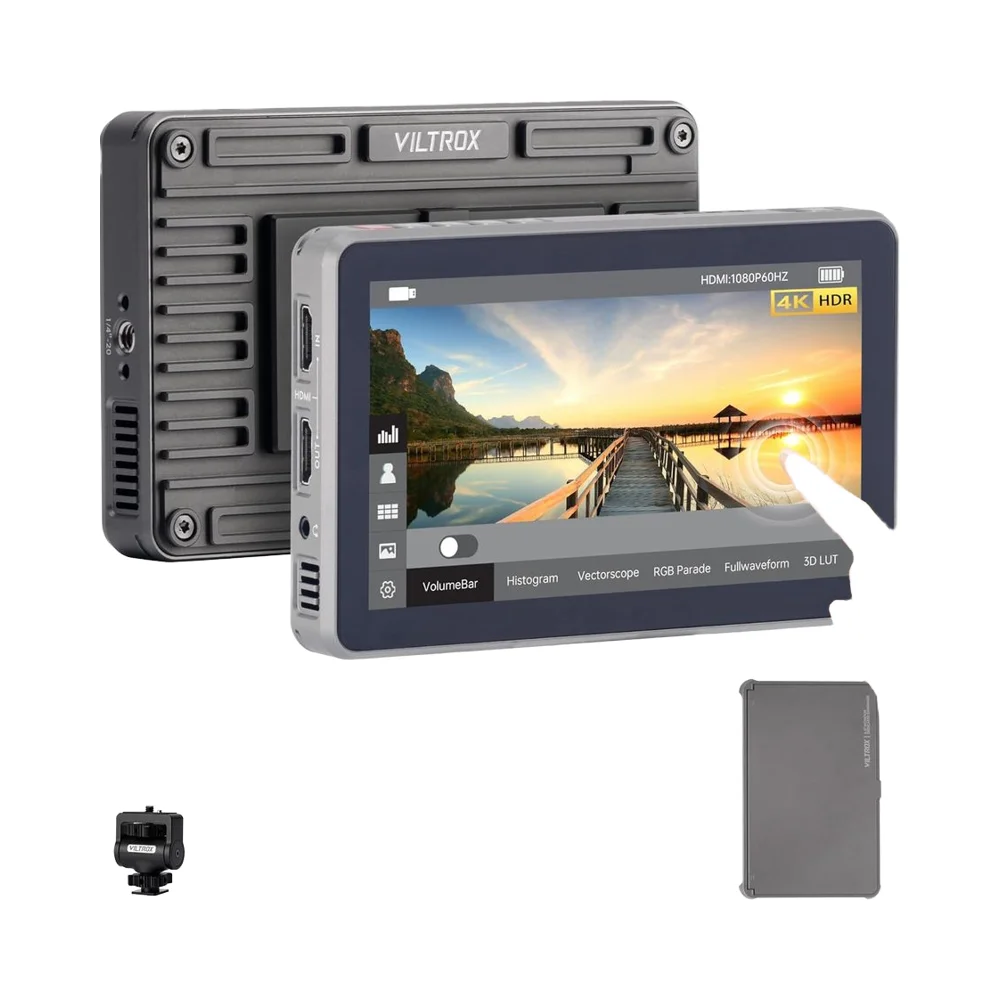 

VILTROX DC-X2 6'' Full HD IPS Touchscreen Camera Kit 2000 Nits 4K HD MI In/Out Video Field Sunshade Hood 3D LUT