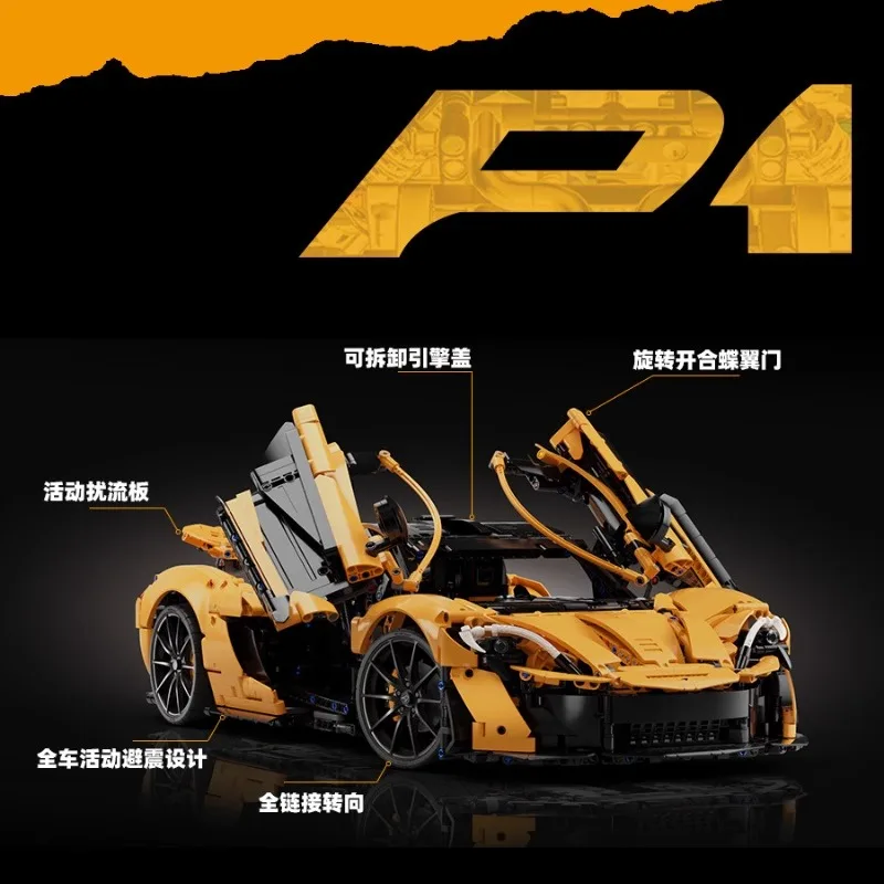 Nieuw product McLaren P1moc baksteen model volwassen supercar kinderen 3893 stks bouwstenen 42172 speelgoed jongen vakantie cadeau