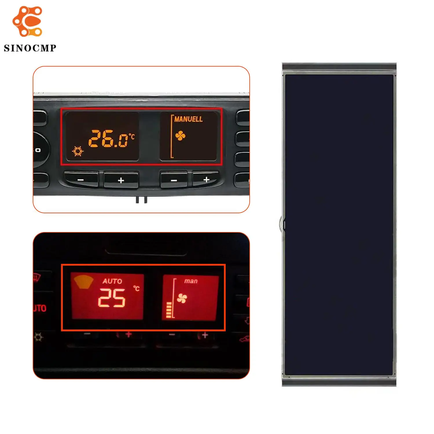 

AC Heater Temperature Climate Control LCD Display For Porsche 911 (996) Boxster 986 996 RUF 3400 Turbo LCD Screen Replacement