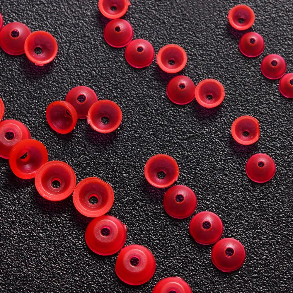 100pcs 3.0/3.5/4.0/5.0mm Luminous Half Round Stopper Beads Fishing for Sea Fishing Floating Tackle Accessories Tools