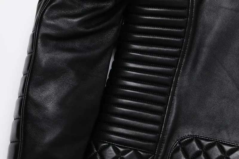 New Sheepskin Genuine Leather Jacket Oblique Zipper Fashion Motocycle Slim Jackets Soft Spring and Autum Clothing Short Coat 19 Sdbdaf6206dee4353ac9ad0b27cf55de03