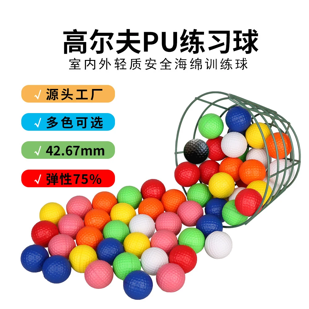 10pcs Golf Practice Ball Pu Soft Balls Toy Indoor Practice Ball Sport Exercise Golf Sponge Room Foam Balls Outdoor Golf Ball