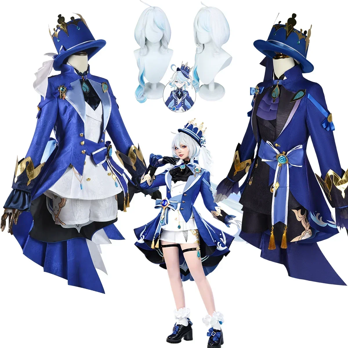 

CosplayFurina Focalors Genshin Impact Carnival Uniform Cosplay Costume for Women Anime Halloween Party Masquerade Game Character