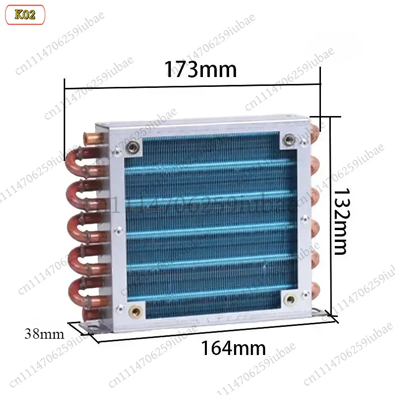 Copper Tube Aluminum Fin Heat Exchanger with Fan Air Cooled Refrigerator Freezer Condenser Radiator Parts