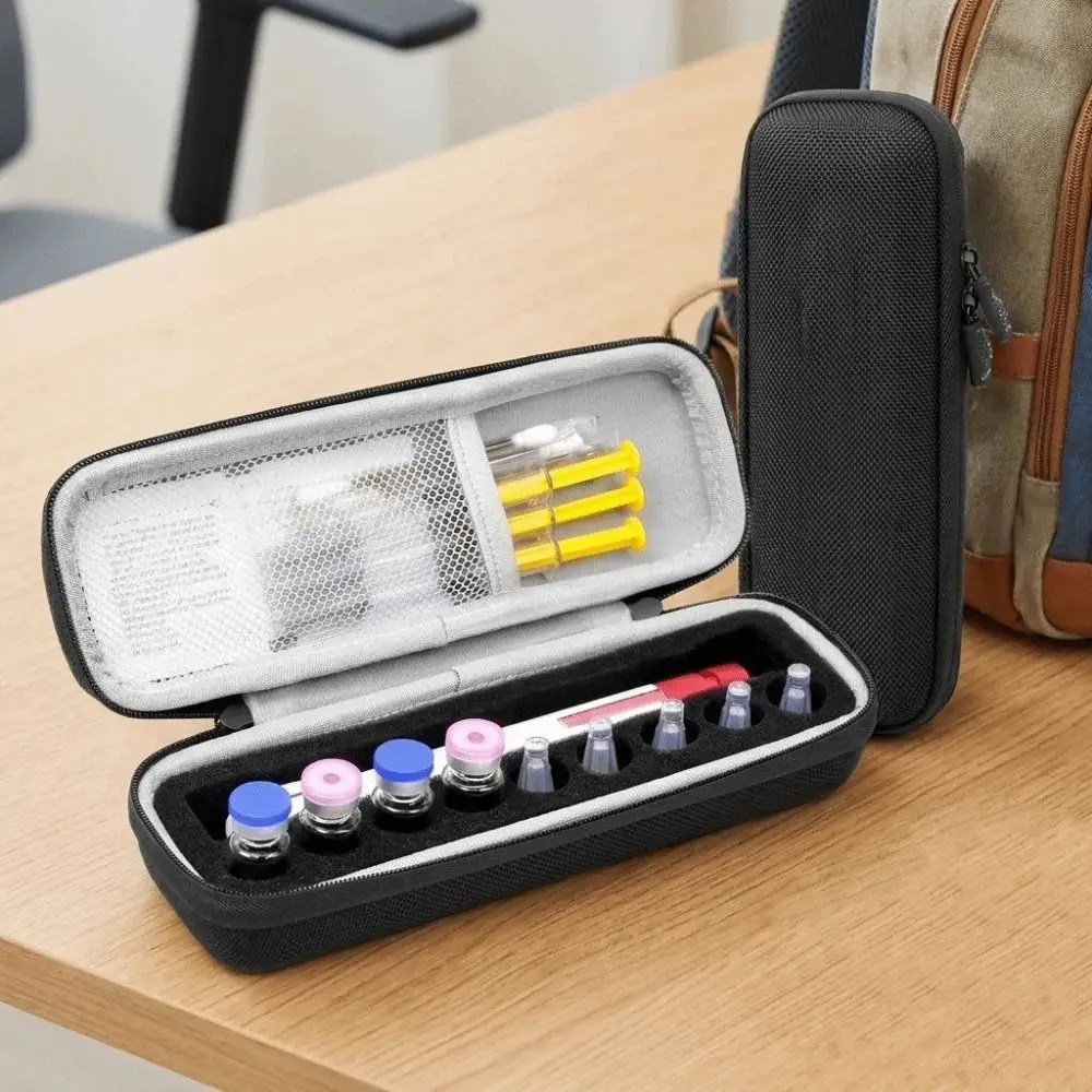 

Practical 3ML Insulin Vial Storage Case 9 Slots Waterproof Insulin Vial Protector EVA Shockproof Essential Oil Case for Home
