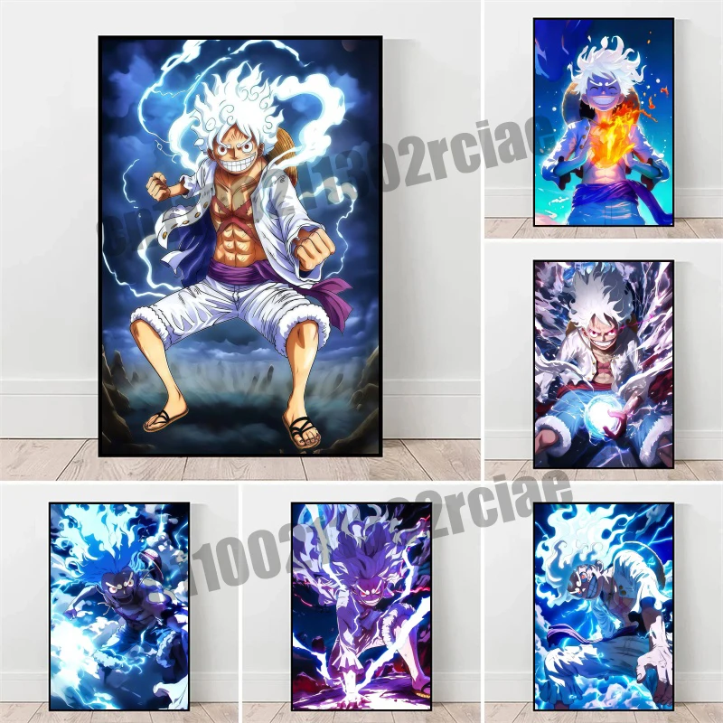 

Japanese Anime Childhood One Piece, Luffy, Super Cool Style Poster Canvas Painting Poster Suitable for Bedroom Decoration Gift