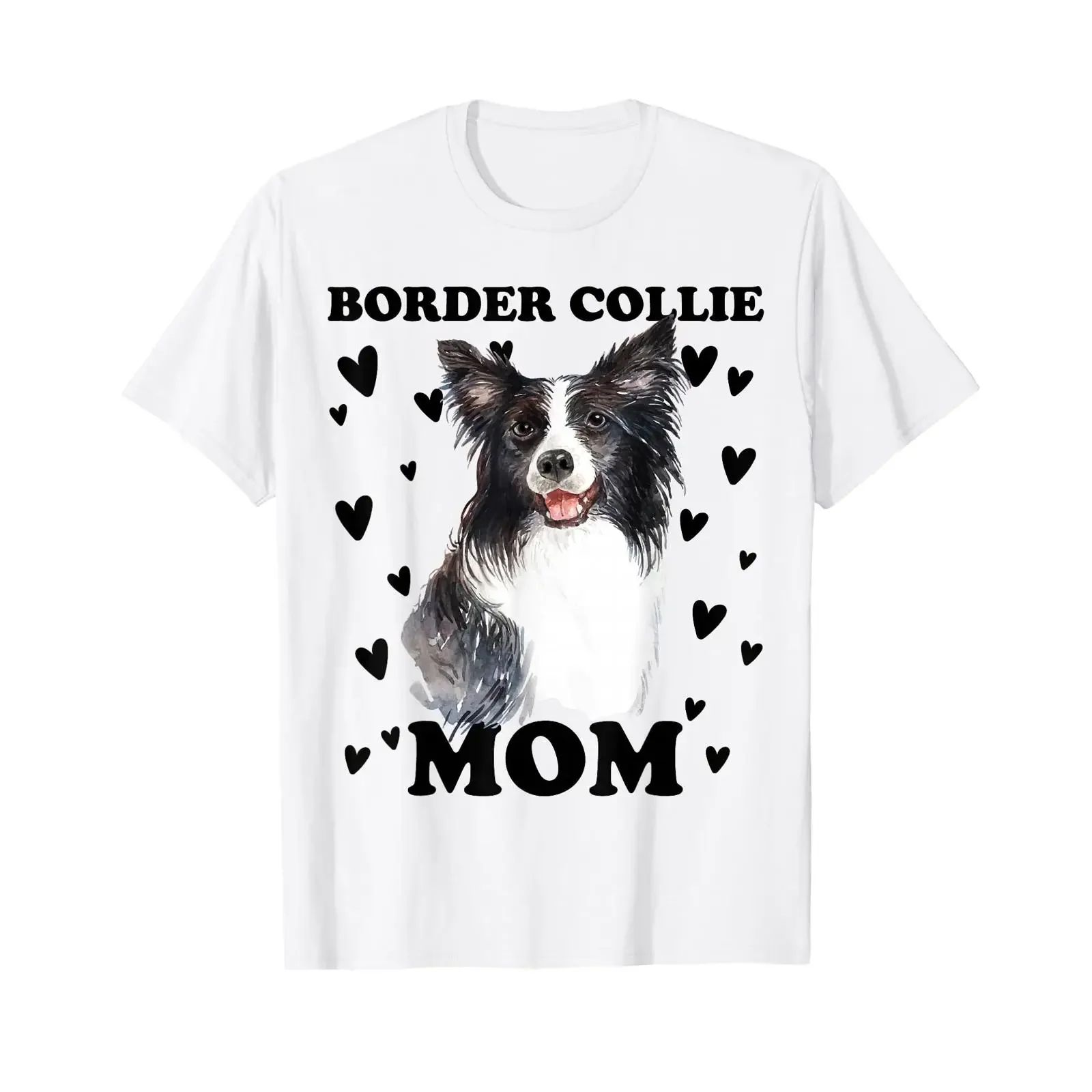 Camiseta vintage de diseñador para hombre Border Collie Mama Mutti Mother Mummy Mum Mommy, lavada, elástica, elegante y cómoda