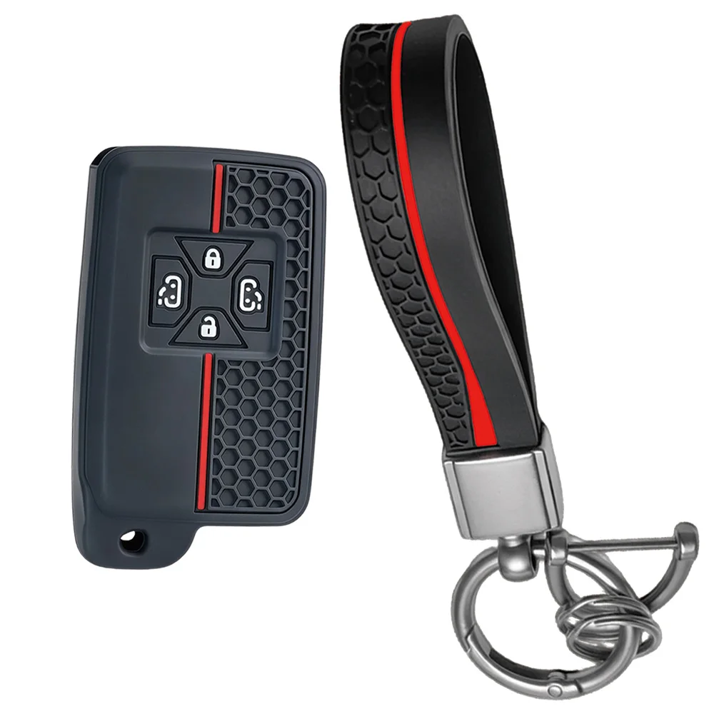 For Toyota Alphard Vellfire Previa Estima Isis Noah Voxy Protective Silicone Key Cover With Wrist Strap And Key Ring