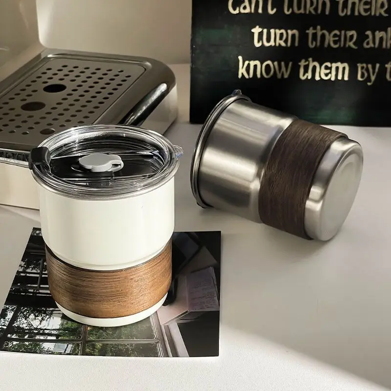 Stainless Steel Coffee Camping Mug with Lid Portable Heat Resistant Mug for Outdoor Picnic Camping Fishing