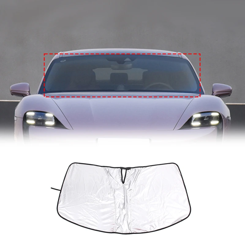 Auto Interior Accessories Car Memory Steel Ring Sun Shade Front Car Sunshade Cover For Porsche Taycan 2019-2025