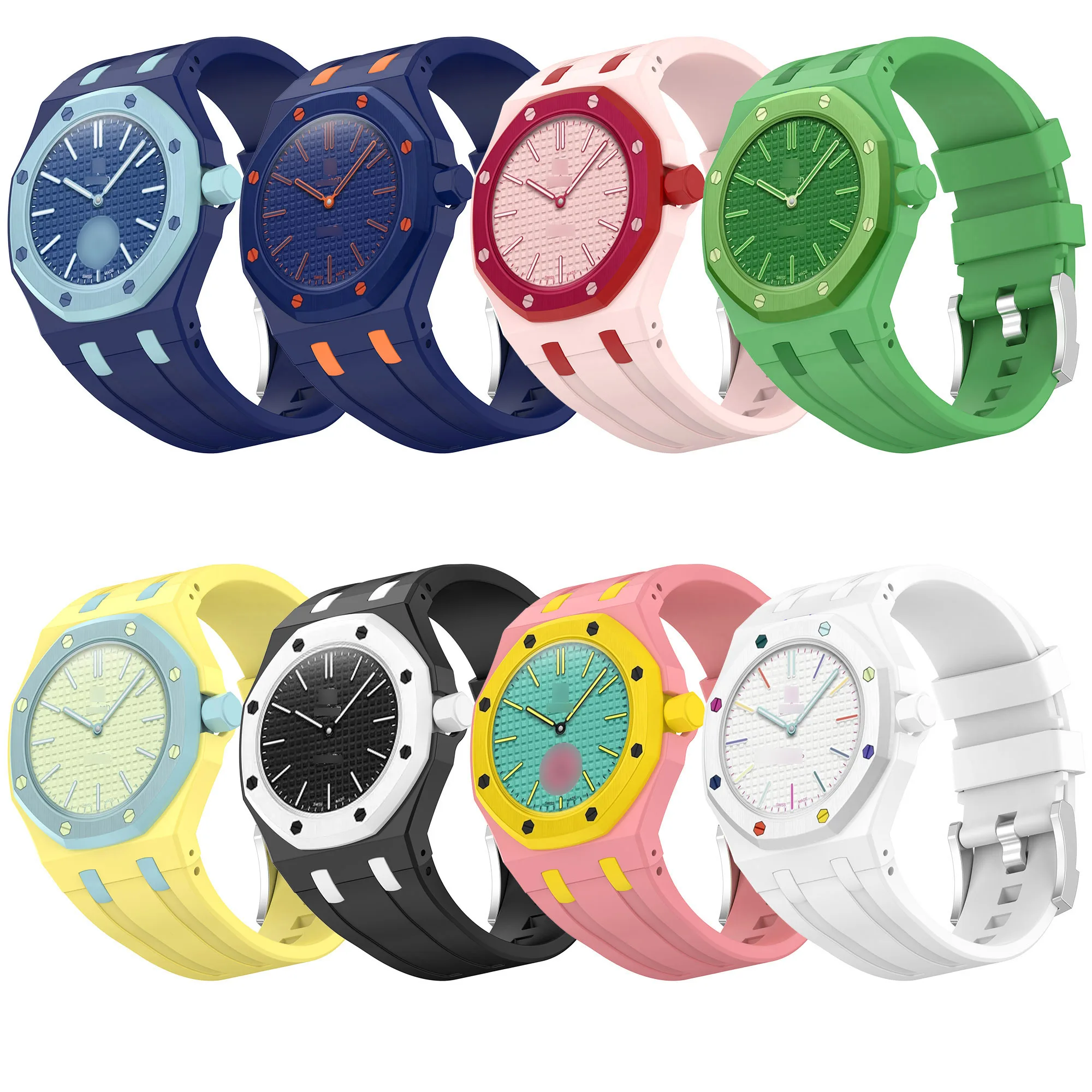Case+Band for Swatch x AP Royal Pop Pocket Watch Change to Wristwatch Silicone Bracelet Correa All-around Protection Accessories