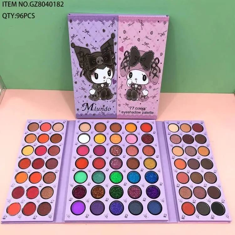 Kawaii Hello Kitty Eye Shadow Palette Stage Cos Makeup Artist Dedicated Matte Child Student Daily Necessities Christmas Gift