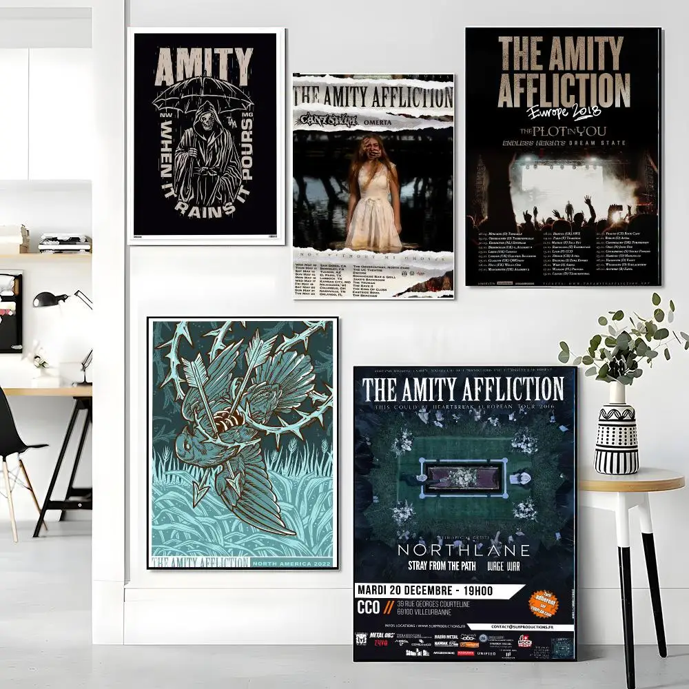 band T-The Amity Affliction-N Painting Calligraphy Artwork for Living Room Bedroom Office Home Decor