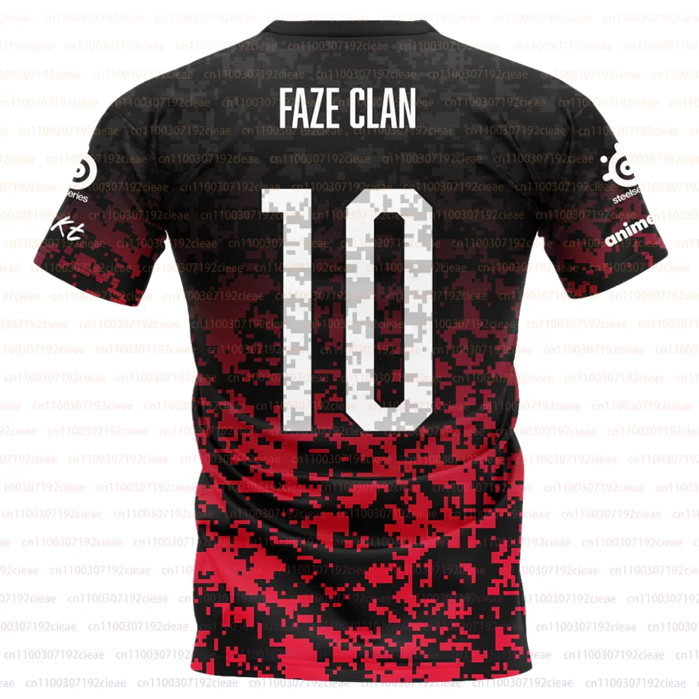 2026 Faze Esports Club موحدة CSGO Pro League قميص تدريب رجالي قابل للتنفس رياضي برقبة مستديرة تي شيرت قابل للتخصيص