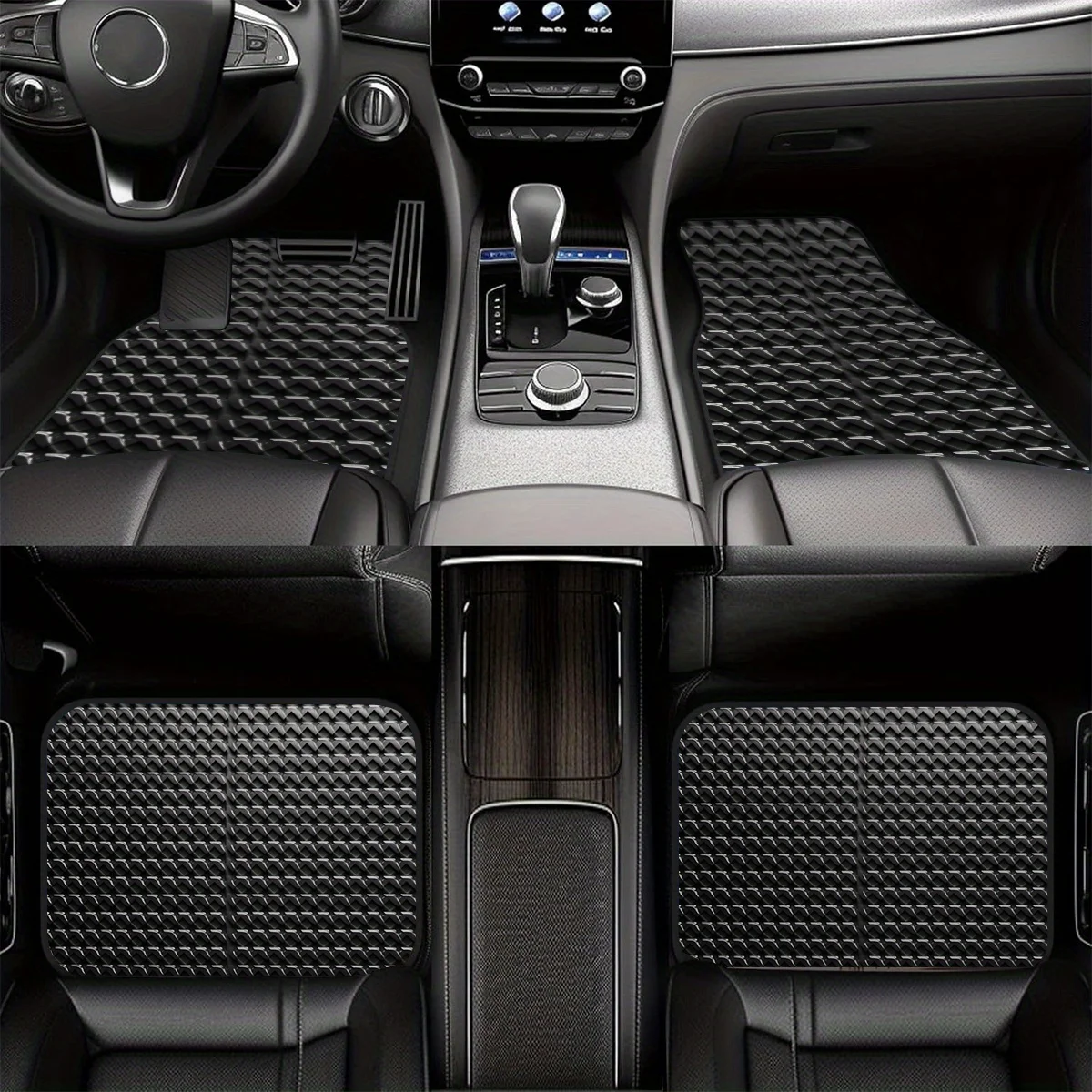 4pcs Anti-Slip Polyester Car M - огляд і ціна Interior Design Grid