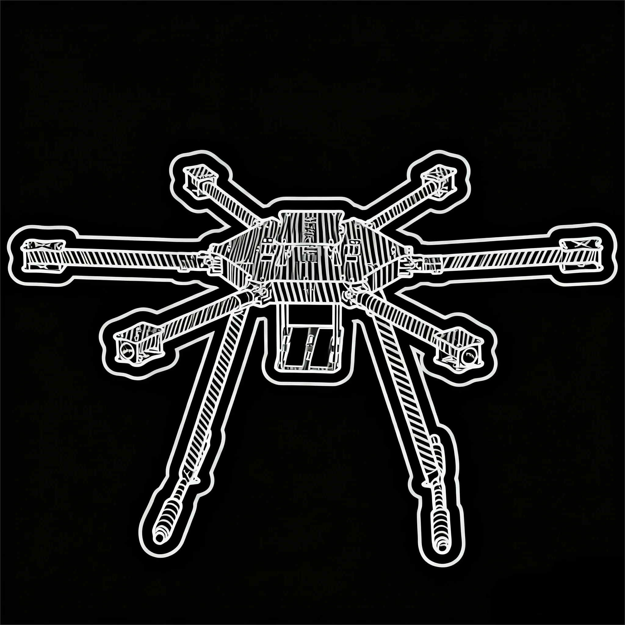 FPV F960 Full Carbon Fiber ZD960 Hexa-Rotor Frame Foldable Arm Hexacopter Frame Kit with Landing Gear for FPV Flight
