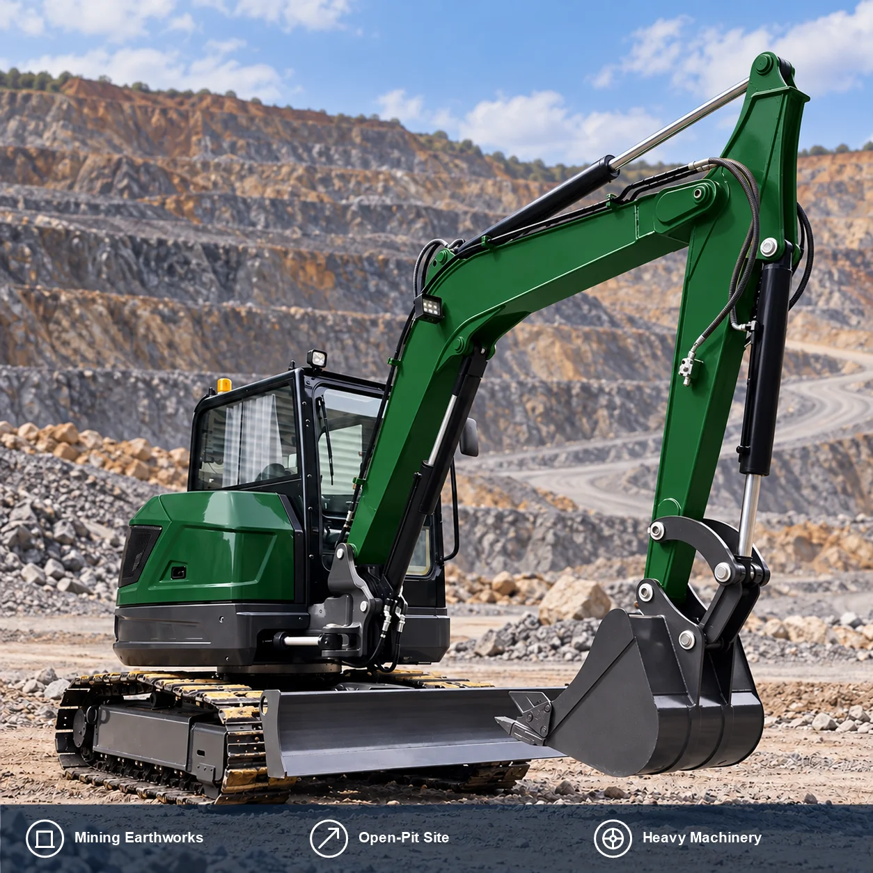 Large Excavator for Bulk Earthmoving and Deep Foundation Digging Heavy Equipment for Construction Site Preparation